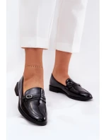 Lakované Dámské Mokasíny S Přezkou Černé model 21689614 - Boto