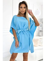 Motýlí šaty 287-26 SOFIA světle modré - Numoco