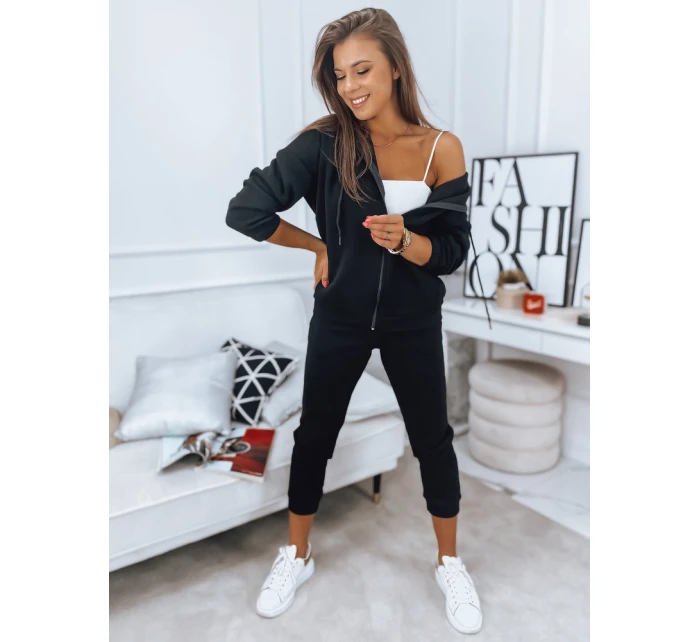 Dámská tepláková souprava AMILIA PREMIUM černá FashionStreet AY0741 Dámská tepláková souprava AMILIA PREMIUM černá FashionStreet AY0741