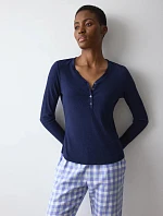 Svetr Mix & Match LSL Top modrý Blue - TRIUMPH