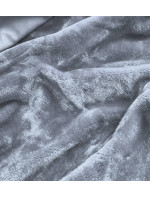 Dámská zimní semišová bunda ve vřesové barvě s kožešinou (6517BIG)