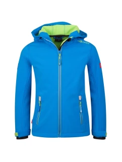 TrollKids Dětská lyžařská bunda Trollfjord Jacket medium blue/green waterproof blue (161-106)