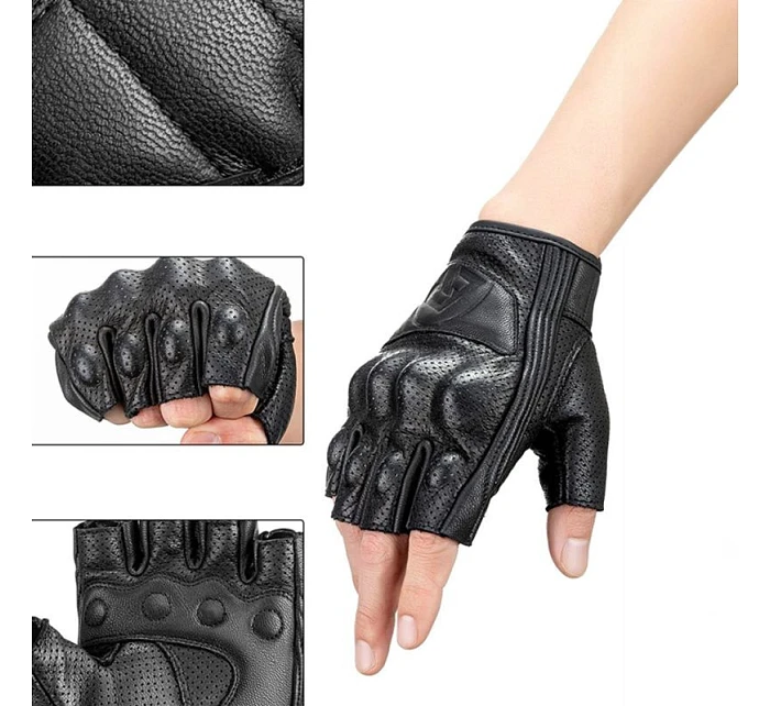 Rukavice na  M kožené černé model 22083481 - Rockbros