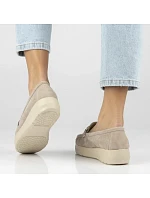 Béžové kožené mokasíny na model 22097362 - FILIPPO Béžové kožené mokasíny na model 22097362 - FILIPPO