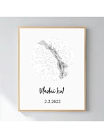 Personalizovaný magický fotoobraz v rámu - 40x50 - hvězdná mapa Personalizovaný magický fotoobraz v rámu - 40x50 - hvězdná mapa