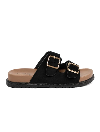 Trendy nazouváky dámské černé platforma Trendy nazouváky dámské černé platforma