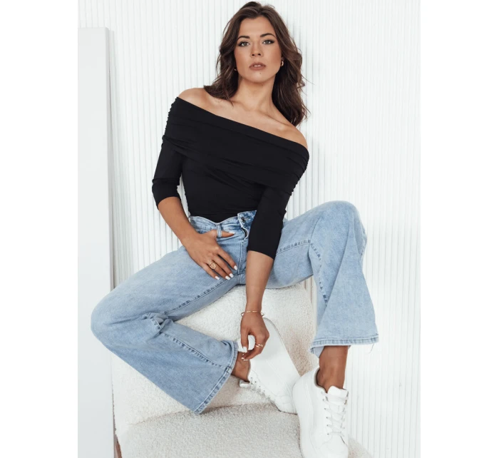 POLL dámská pruhovaná halenka černá FashionStreet RY2515 POLL dámská pruhovaná halenka černá FashionStreet RY2515