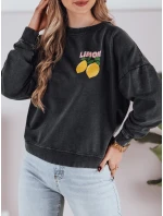 Dámská mikina LEMONFIT grafitové barvy v jedné velikosti FashionStreet BY1348