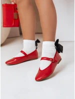 Dámské baleríny na zip ELLICAN červené FashionStreet ZY0661