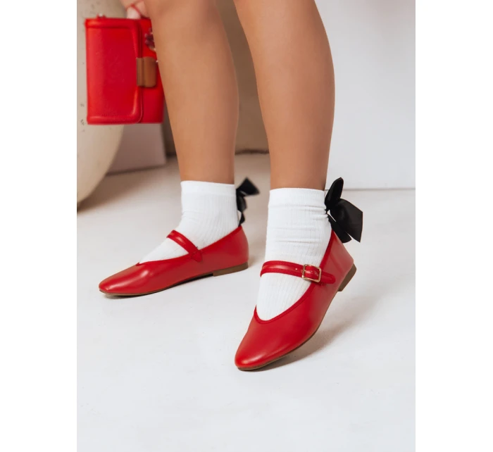 Dámské baleríny na zip ELLICAN červené FashionStreet ZY0661