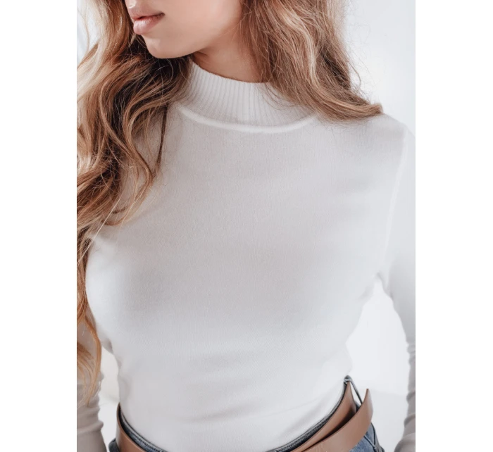 Dámský svetr s polovičním rolákem white Dstreet model 21990927 - FashionStreet