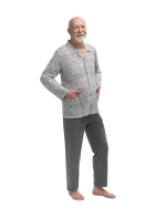 Pánské pyžamo Martel 403 Antoni III délka/r 3XL-4XL pyžamo na zip Pánské pyžamo Martel 403 Antoni III délka/r 3XL-4XL pyžamo na zip