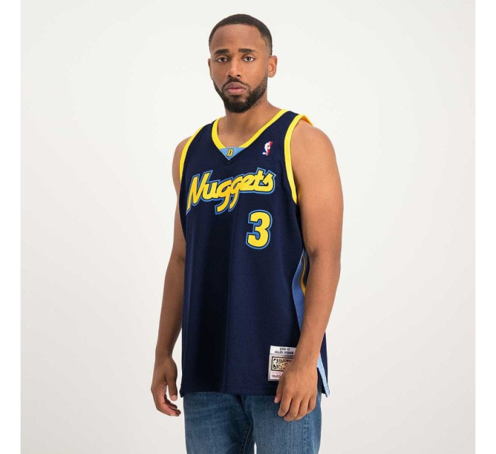 Mitchell & Ness pánské tričko NBA Denver Nuggets Allen Iverson SMJY4205-DNU06AIVASBL