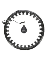 Hula hop plus size HMS HHW12 s výstupky a závažími černá