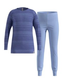Termoprádlo - Odlo Set dlouhý ACTIVE WARM SET velikost 104cm modrá