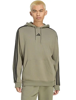 Pánská mikina adidas Essentials 3-Stripes French Terry Hoodie, olivová, KY4204