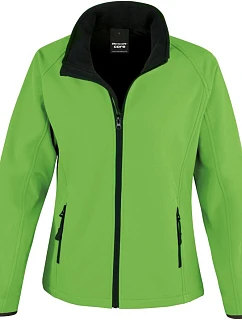 Result R 231F Dámská 2-vrstvá softshell bunda "Printable" 30.231F vivid green/black