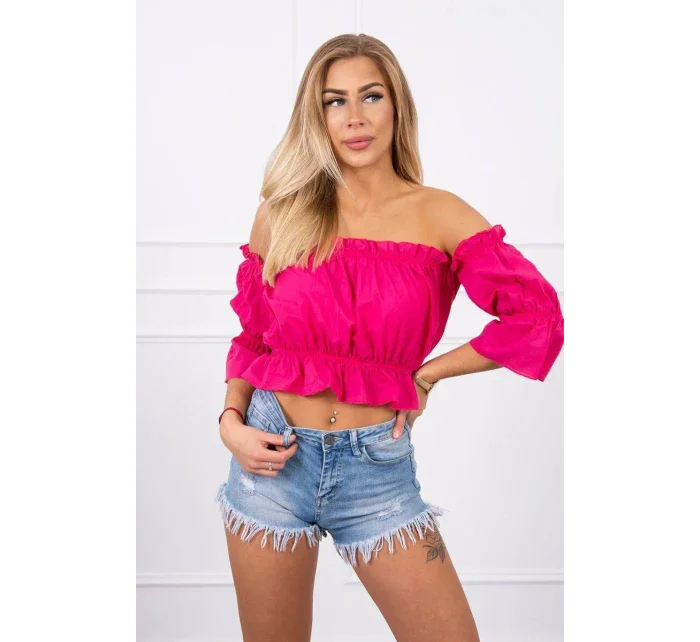 Fuchsiová blůza s pruhy