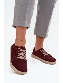 tenisky z přírodního semiše 314 bordó model 21712710 - Zazoo