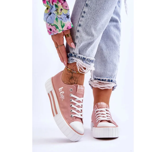Dámské sportovní boty W model 21165771 Pudr růžová s bílou - Lee Cooper