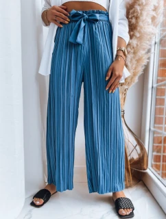 Dámské kalhoty RUFFLES modré FashionStreet UY1541