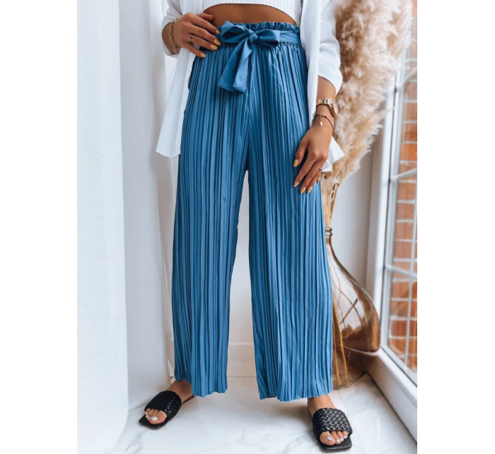 Dámské kalhoty RUFFLES modré FashionStreet UY1541