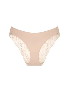 Dámské kalhotky Body Make-Up Illusion Lace Highleg Tai - BROWN - sv. hnědé 00NZ - TRIUMPH