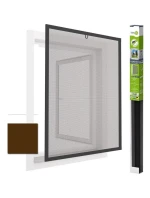ALU OKENNÍ MOSKYTIÉRA 100X120 HNĚDÁ PLUS