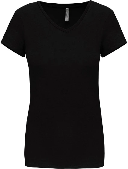 Kariban K 3015 Dámské elastické tričko s výstřihem do V 20.3015 black Kariban K 3015 Dámské elastické tričko s výstřihem do V 20.3015 black