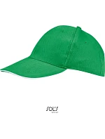 SOL'S 6 panelová baseballová kšiltovka kelly green/white model 22460863