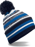Beechfield B 474R Pletená čepice s pruhy "Fan" 53.474R french navy/sapphire blue/white
