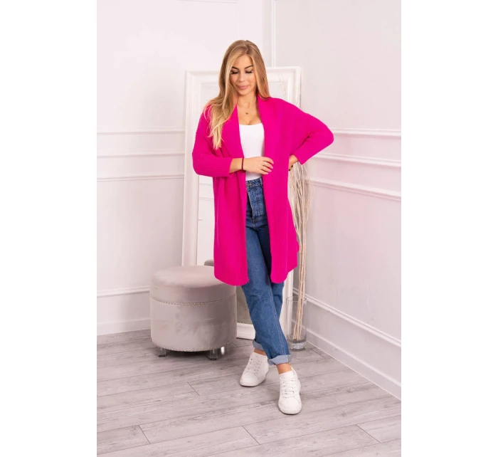 Svetr s netopýřími rukávy růžový neonový