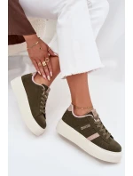 Dámské Tenisky Na Platformě Big Star SS274349 Zelené Dámské Tenisky Na Platformě Big Star SS274349 Zelené