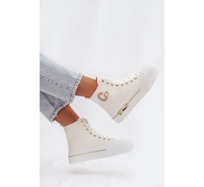 Dámské tenisky na platformě Bílé model 21919405 - Boto Dámské tenisky na platformě Bílé model 21919405 - Boto