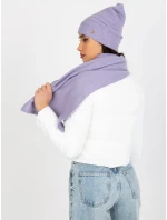 Dámský komplet čepice a šála LK KMPL model 21734234 fialová - FPrice