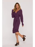 Svetrové šaty s výstřihem heather model 21484550 - Moe Svetrové šaty s výstřihem heather model 21484550 - Moe