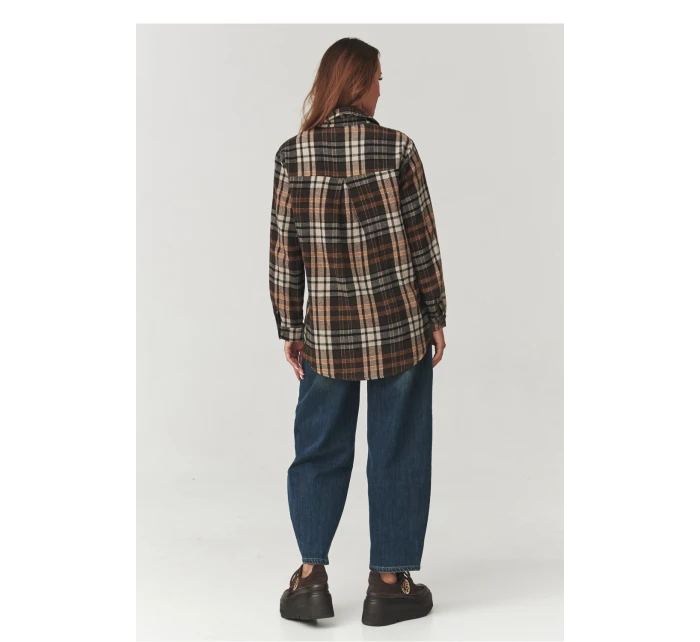 Košile s dlouhým rukávem model 219733 Makadamia Košile s dlouhým rukávem model 219733 Makadamia