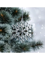 Závěsná dekorace sněhové vločky 12x12 CM MODEL 3