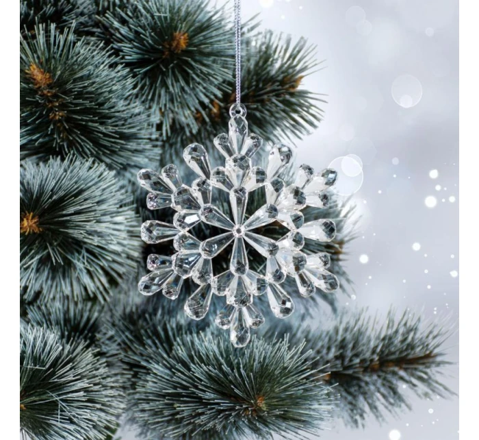 Závěsná dekorace sněhové vločky 12x12 CM MODEL 3