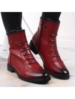 Jezzi W JEZ52G zateplené zdobené boty červená