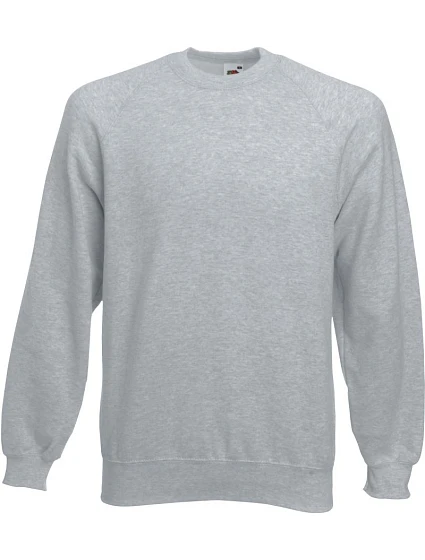 Fruit of the Loom Classic Raglan Sweat Raglánová mikina 16.2216 heather grey Fruit of the Loom Classic Raglan Sweat Raglánová mikina 16.2216 heather grey