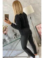 Poloviční svetr s rolákem grafitový