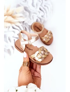 Dětské Sandály S Hadím Vzorem Zlaté Baxlee