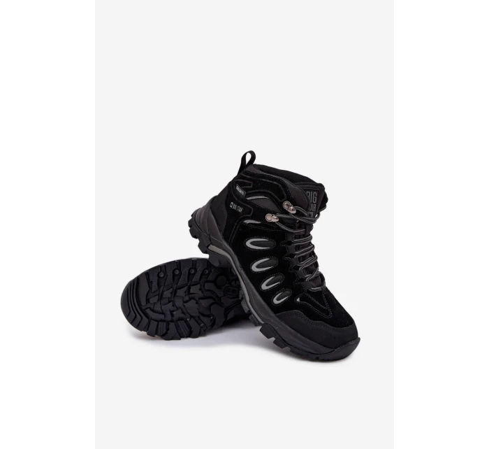 Pánské kožené trekové boty Big Star HI-POLY SYSTEM – černé