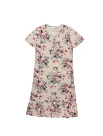 Dámská noční košile 351/024 béžová s květy - Karol Dámská noční košile 351/024 béžová s květy - Karol