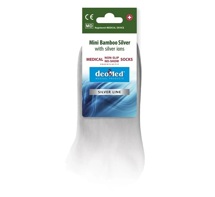 Ponožky MINI BAMBOO SILVER protiskluzové Ponožky MINI BAMBOO SILVER protiskluzové