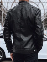Pánská kožená bunda černá FashionStreet TX4717