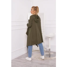 Halenka s rozšířenou spodní částí khaki