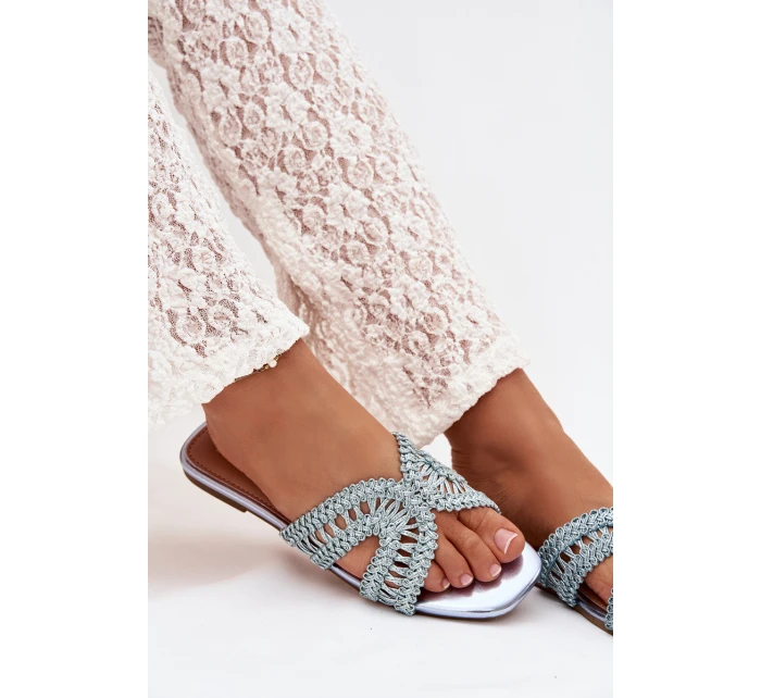 Dámské ploché modré pantofle model 22031986 - Boto