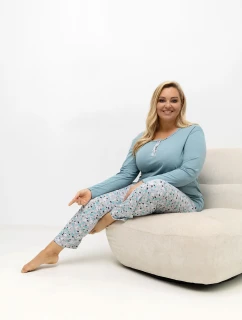 Pyžamo DU KN FP 502.97 tmavě mátové